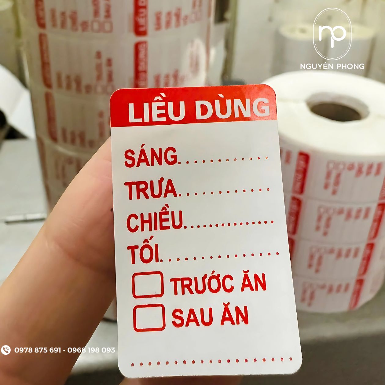 Mẫu in tem chia liều cho nhà thuốc